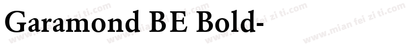 Garamond BE Bold字体转换